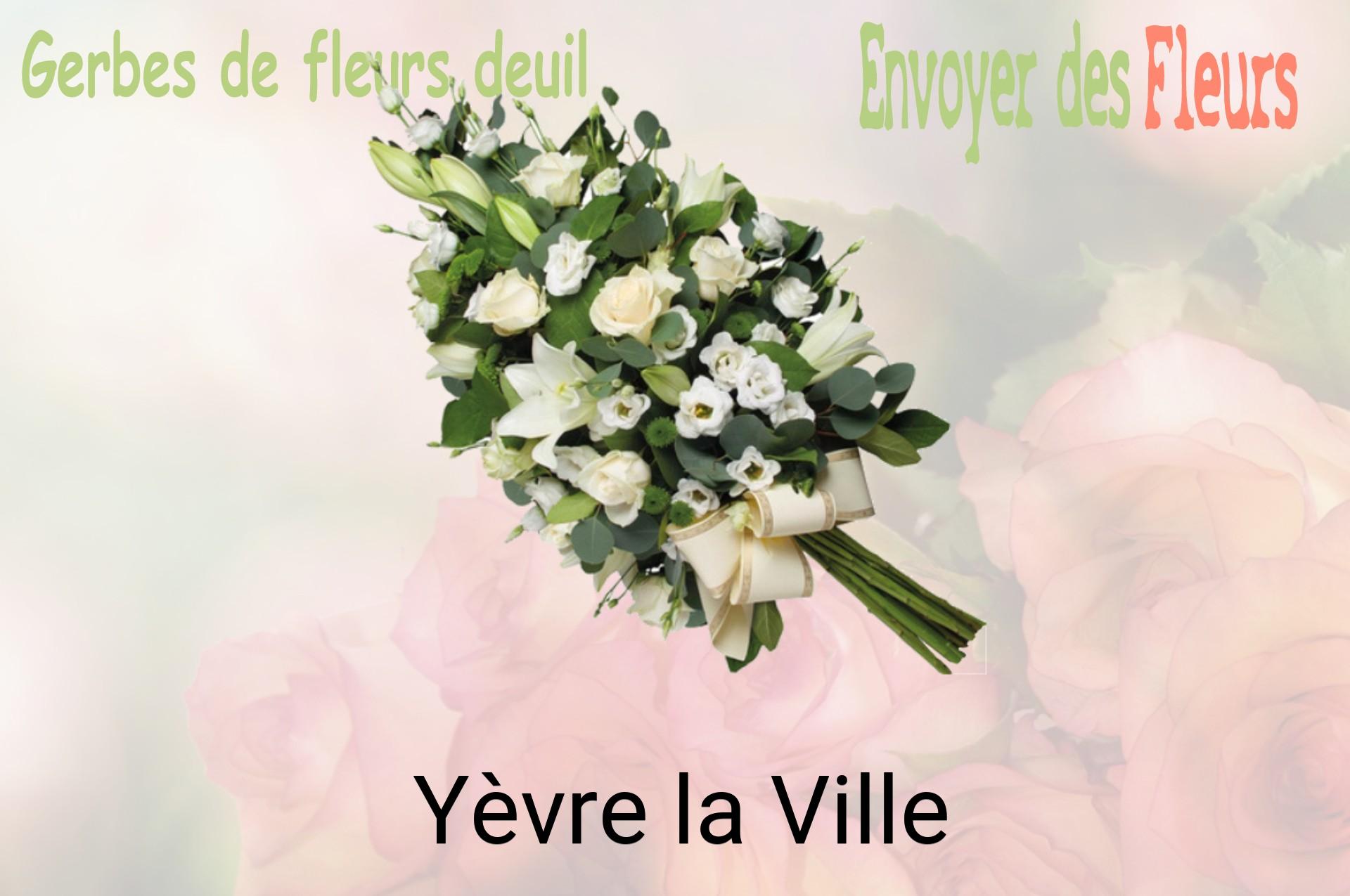 Gerbe de fleurs de deuil livrée à Yèvre-la-Ville